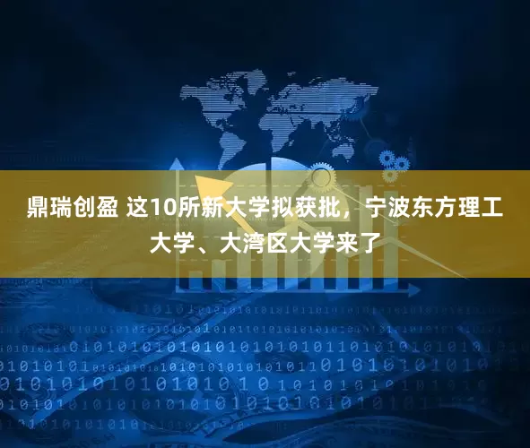 鼎瑞创盈 这10所新大学拟获批，宁波东方理工大学、大湾区大学来了