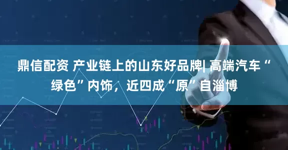 鼎信配资 产业链上的山东好品牌| 高端汽车“绿色”内饰，近四成“原”自淄博