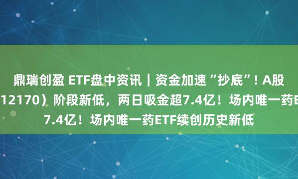 鼎瑞创盈 ETF盘中资讯｜资金加速“抄底”! A股最大医疗ETF（512170）阶段新低，两日吸金超7.4亿！场内唯一药ETF续创历史新低